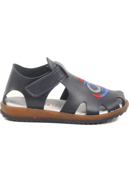 Lacivert Cırtlı Erkek Çocuk Sandalet