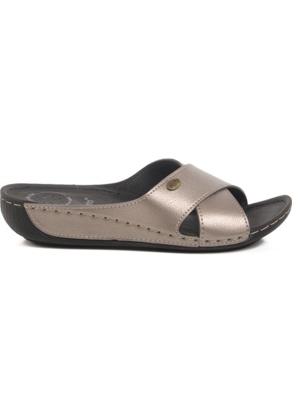 Platin Anatomik Kadın Düz Terlik