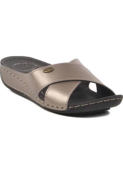 Platin Anatomik Kadın Düz Terlik modelleri