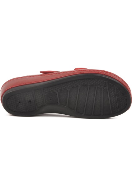 Kırmızı Anatomik Kadın Dolgu Topuk Terlik indirimleri