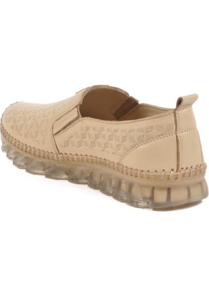 Bej Hakiki Deri Kadın Casual Ayakkabı fırsatları