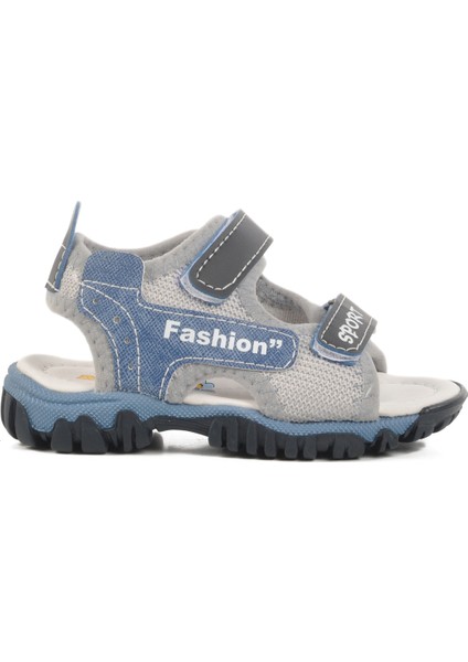 Lacivert Cırtlı Ortopedik Erkek Çocuk Sandalet