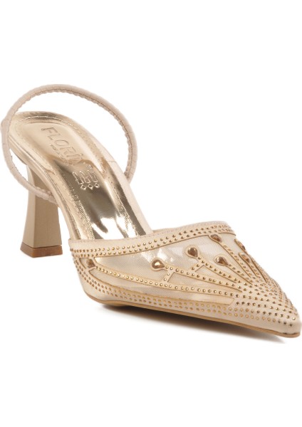 Altın Kadın Abiye Ayakkabı modelleri