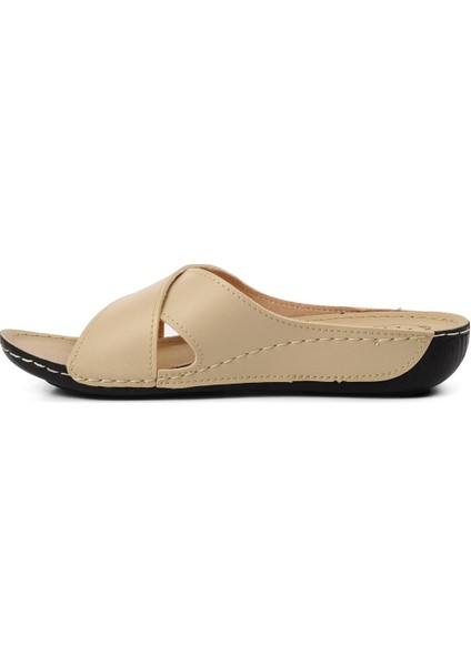 Bej Anatomik Kadın Düz Terlik fiyatları