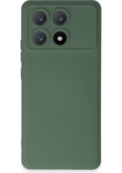 Xiaomi Poco X6 Pro Kılıf Nano Içi Kadife Silikon - Koyu Yeşil Zrnet
