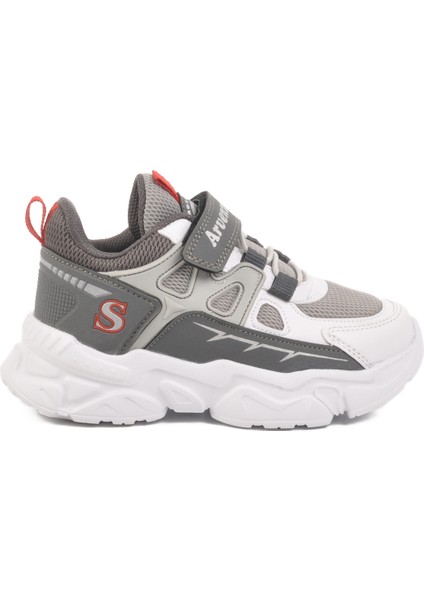 Beyaz Buz Cırtlı Erkek Çocuk Spor Ayakkabı