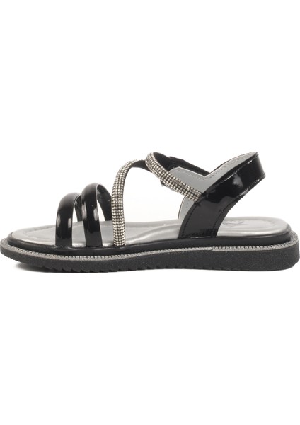 Siyah Rugan Cırtlı Ortopedik Kız Çocuk Düz Sandalet fiyatları