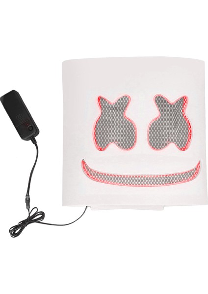 Dj LED Baş Maskesi Müzik Festivali Işık Yayan Kafa Kask Lambası Up Cosplay Golf Sopası Kılıfı Kırmızı (Yurt Dışından) modelleri