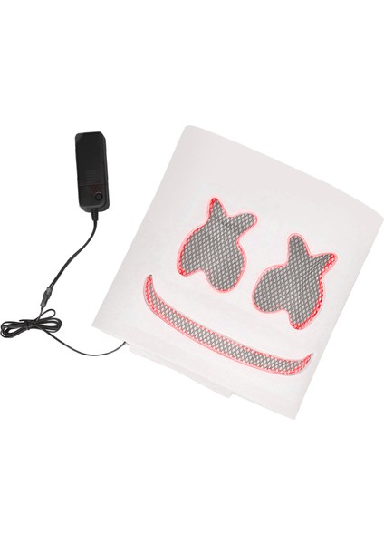 Dj LED Baş Maskesi Müzik Festivali Işık Yayan Kafa Kask Lambası Up Cosplay Golf Sopası Kılıfı Kırmızı (Yurt Dışından) indirimleri