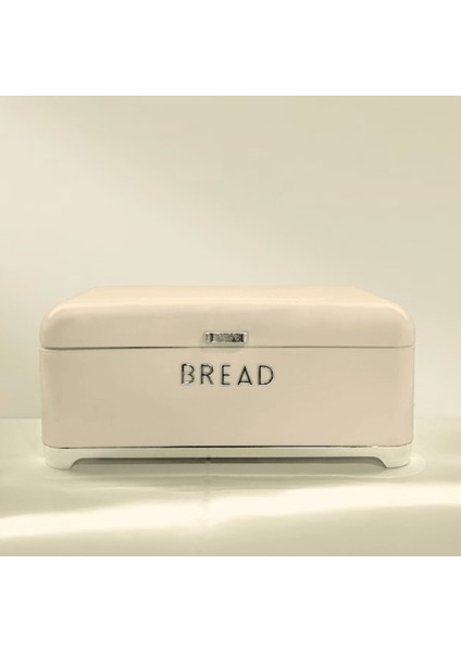Home Bread Galvaniz Metal Ekmek Kutusu - Krem