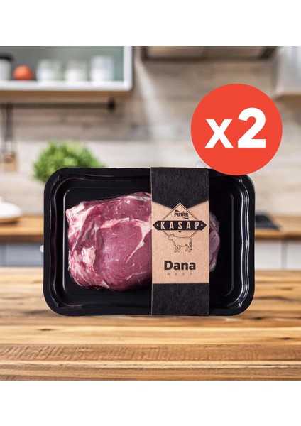 Kasap Dana Rib-Eye Steak 500 G %100 Yerli Besi x 2 Adet