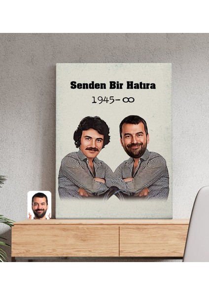 Kişiye Özel Ferdi Tayfur Hatıran Yeter Tasarımlı Kanvas Tablo -2 (50X70)