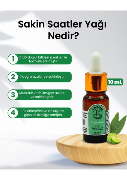 Aromaterapi-Sinerji Doğal Cam Damlalıklı Sakin Saatler Buhurdanlık, Difüzör 10ml fiyatları