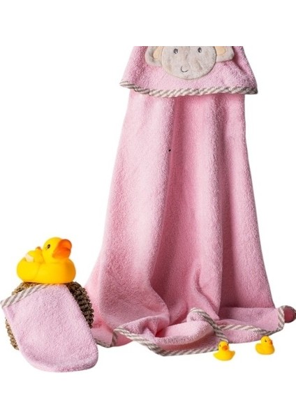 Pamuk Fil Desenli Bebek Havlusu Yumuşak Premium 0/24 Ay fırsatları