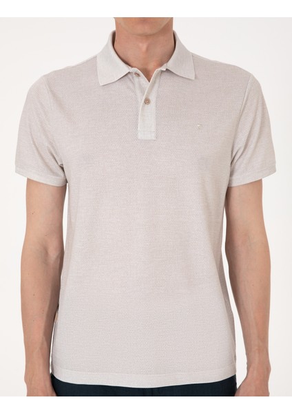 Erkek Bej Slim Fit Tişört 50306060-VR011