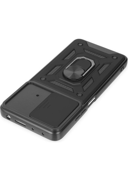 Xiaomi Poco X4 Pro 5g Kılıf Pars Lens Yüzüklü Silikon - Siyah Zrnet