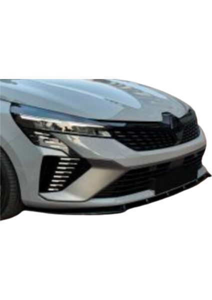 Renault Clio 5.5 2024+ Sonrası Ön Lip (Plastik) (Piano Black Boyalı)