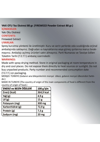 Yakı Otu Toz Ekstresi (Herba Moxibustion) 80 gr Cam Kavanoz fiyatları