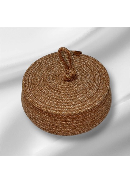 Doğal Jüt Halat Hadır Çok Amaçlı Kapaklı Sepet fiyatları