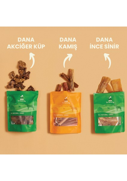 Dana Akciger Küp Atıştırmalık Köpek Ödül Maması %100 Doğal, Glutensiz, Organik 100 gr