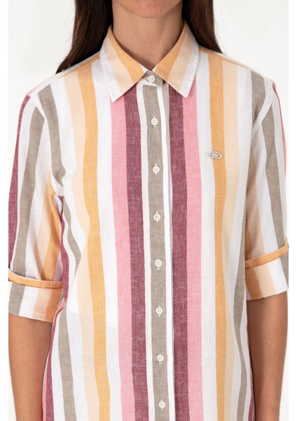 Kadın Kavun Gömlek Desenli 50305877-VR202