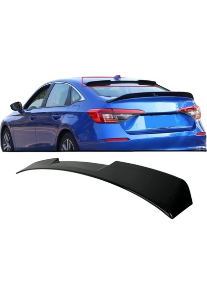 Honda Civic Fe 2021-2023 M4 Style Cam Üstü Spoiler (Plastik) (Boyasız)