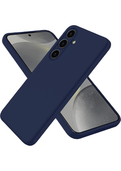Samsung Galaxy S25 Kılıf Nano Içi Kadife Silikon - Lacivert Zrnet