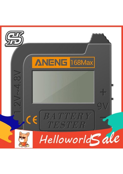 Helloworld Pil Kontrol Dedektörü Yalıtımlı Yüksek Mukavemetli Dijital Pil Dedektörü (Yurt Dışından)