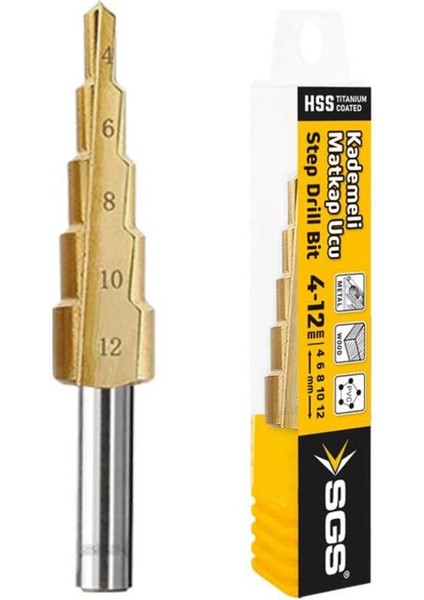 2841 Sgs Hss Kademeli Matkap Ucu 4-12 mm