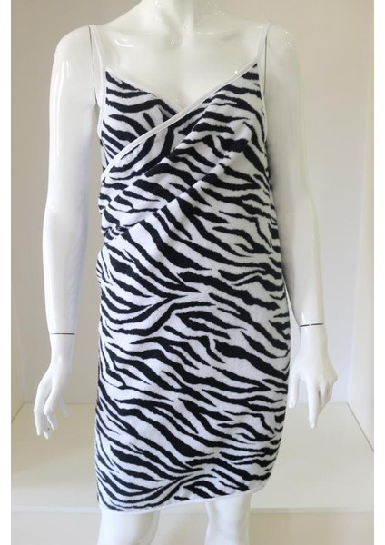 Wild Spirit Zebra Desen Askılı Havlu Plaj Elbise – %100 Pamuk Yüksek Su Emiciliği indirimleri