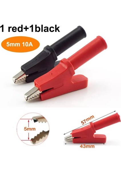 【ayak KANEPE】10A 50A Timsah Timsah Klip Test Kurşun Probları Pil Adaptörü Multimetre Kalem Kadın Prob Için 2mm 4mm Muz Fiş Kablo Klipsi (Yurt Dışından)