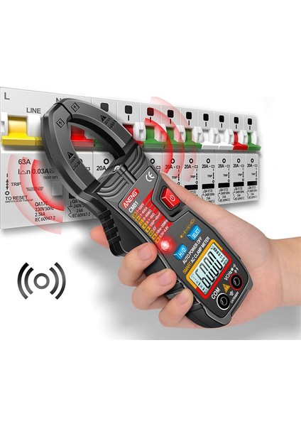 Aneng Basma Düğmesi Kelepçe Multimetre Dijital Pens Metre Gerilim Test Cihazı 6000 Sayım Araba Amp Hz Kapasite Ncv Ohm Testi (Yurt Dışından)