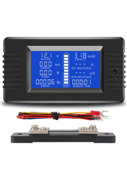 PZEM015 Dijital Dc 0-200V Gerilim Akım 50A Şant Araç Akü Test Cihazı Gerilim Ölçer Monitör 12V 24V 48V (Yurt Dışından)