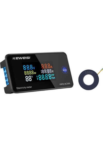 KEWEISI,KWS-AC300 Dijital Voltmetre Ac 50-300V Gerilim 45-65Hz Enerji Ölçer LED Wattmetre 0-100A Dedektör C (Yurt Dışından)
