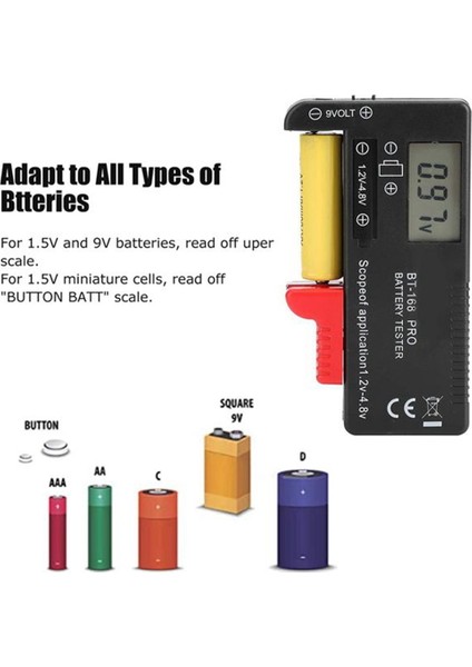 BT-168 Pro Kapasite Test Cihazı Aa 1.5V 9V Için Dijital Pil Hücresi (Yurt Dışından) fırsatları