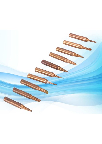 Demir Ucu 900M-T 10 Adet/takım Lehimleme Kurşunsuz Bakır Havya Ucu 936.937.938.969.8586 Istasyonu Için (Yurt Dışından) fırsatları