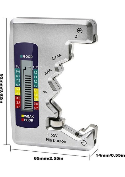 C/D/N/AA/AAA/9V Piller Kapasite Dedektörü Için LCD Dijital Pil Test Cihazı (Yurt Dışından) fırsatları
