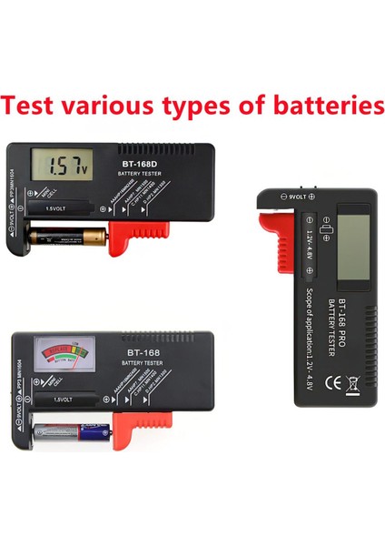 [sıcak] BT-168 Pro BT-168D BT-168 Dijital Pil Test Cihazı LCD Ekran Cdn Aa Aaa 9V 1.5V Düğme Pil Kapasitesi Kontrol Dedektörü (Yurt Dışından)