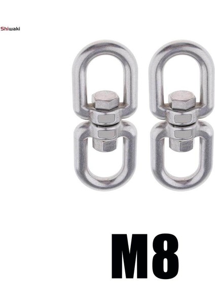 2 Adet Paslanmaz Döner Halka Dayanıklı Çift Uçlu Salıncaklar Için Döner Göz -M8 (Yurt Dışından) modelleri