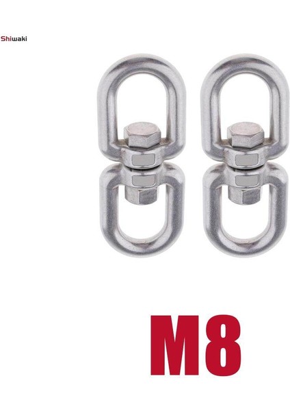 2 Adet Paslanmaz Döner Halka Dayanıklı Çift Uçlu Salıncaklar Için Döner Göz -M8 (Yurt Dışından) fırsatları