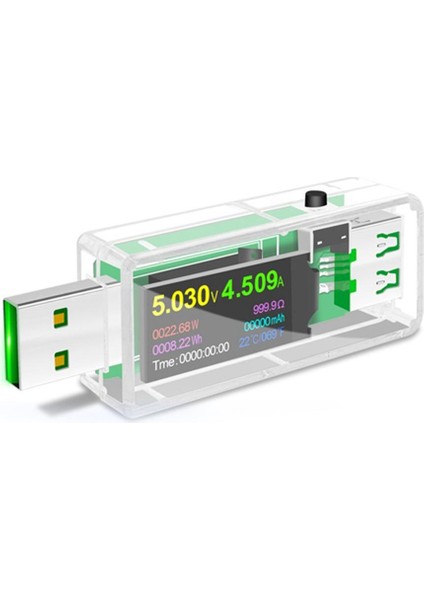 USB Test Cihazı Dc Dijital Voltmetre Gerilim Akım Volt Ampermetre Dedektörü Şarj Göstergesi Metre Temizle (Yurt Dışından)