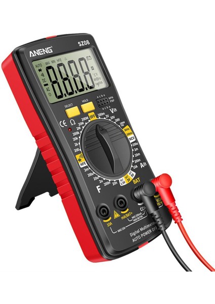 Geri Çekilebilir Dijital Multimetre Ac/dc Gerilim Ölçer Ampermetre Voltmetre Ohmmetre Diyot Audion Test Cihazı Direnç Kapasite Ölçer Multitester Profesyonel Araç (Yurt Dışından)