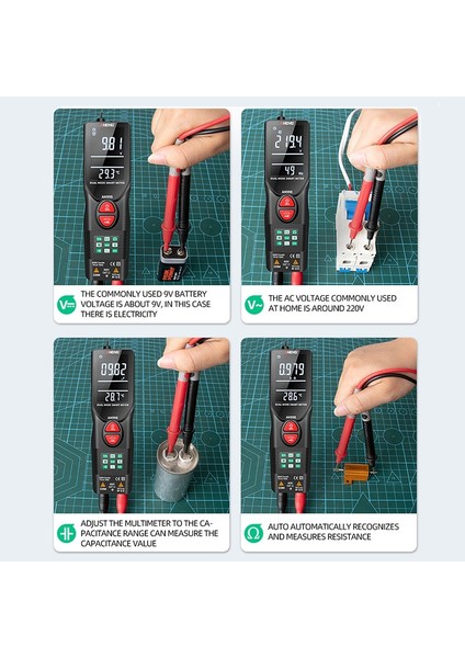Otomatik Dijital 6000 Sayım Profesyonel Multimetre Elektrikli Otomatik Değişen Ac/dc Voltmetre Sıcaklık Ohm Hz Dedektör Aracı (Pil Yok) (Yurt Dışından) fırsatları