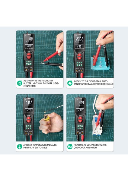Otomatik Dijital 6000 Sayım Profesyonel Multimetre Elektrikli Otomatik Değişen Ac/dc Voltmetre Sıcaklık Ohm Hz Dedektör Aracı (Pil Yok) (Yurt Dışından) indirimleri