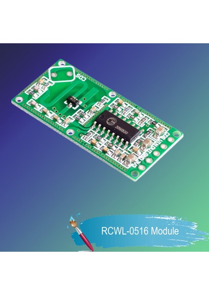 RCWL-0516 Doppler Radar Sensörü Hareket Dedektörü Mikrodalga Modül Aksesuarları - Yeşil (Yurt Dışından)