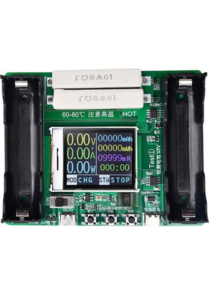 Şarj Deşarj Fonksiyonlu Tip-C Bağlantı Noktalı 5V 18650 LCD Ekran Lityum Kapasite Test Cihazı Dedektörü (Yurt Dışından)