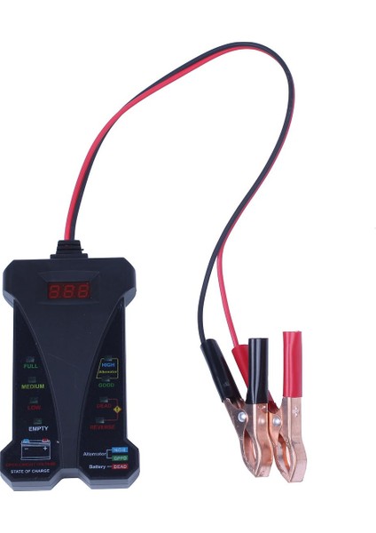 MP0514A 12V Dijital Test Cihazı Voltmetre ve LCD Ekranlı ve LED Göstergeli Şarj Sistemi Analiz Cihazı - Siyah Versiyon (Yurt Dışından)