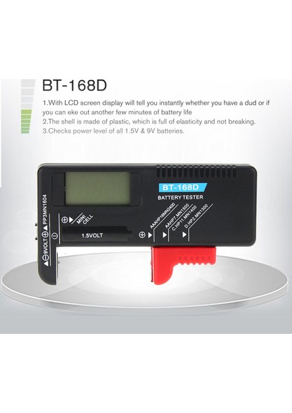 9V Aa CD Pil Için Dijital Pil Test Cihazı Dedektör Kapasitesi Teşhis Aracı (Yurt Dışından) modelleri