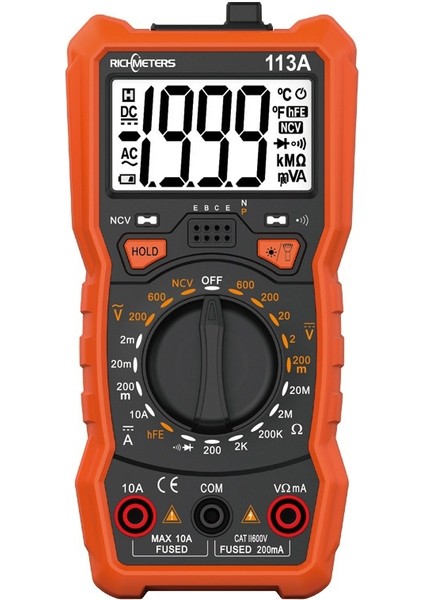 Büyük LCD Ekran Ncv Dijital Multimetre 2000 Sayım Elektrik Sayacı Otomatik Değişen Ac/dc Gerilim Metre Test Cihazı Elektronik Prob ile (Yurt Dışından)