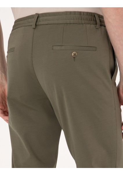 Erkek Yeşil Ex. Slim Fit Kumaş Pantolon 50303459-VR016